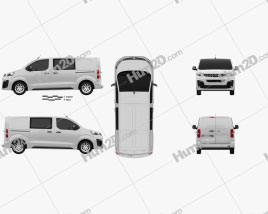 Opel Vivaro Crew Van L2 2019 clipart