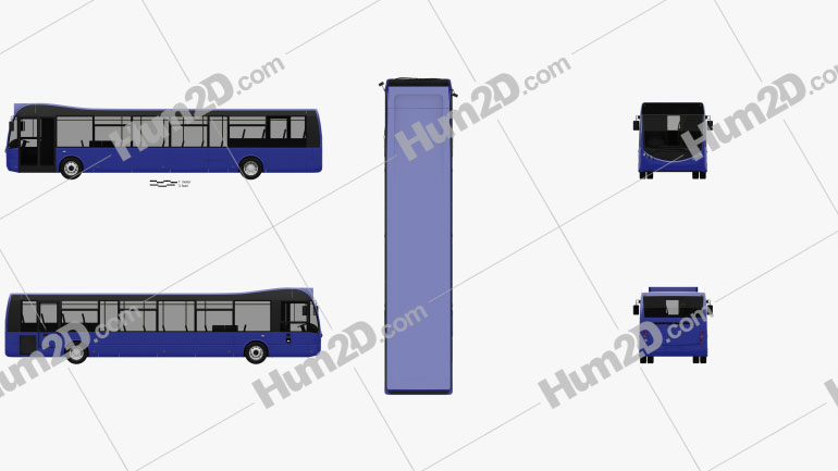 Optare MetroCity Bus 2012 Blueprint