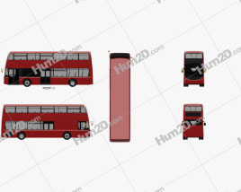 Optare MetroDecker Bus 2014 clipart