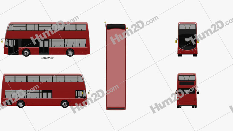 Optare MetroDecker Bus 2014 clipart