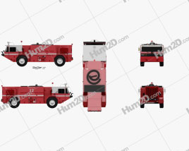 Oshkosh P19 Fire Truck 1984 clipart