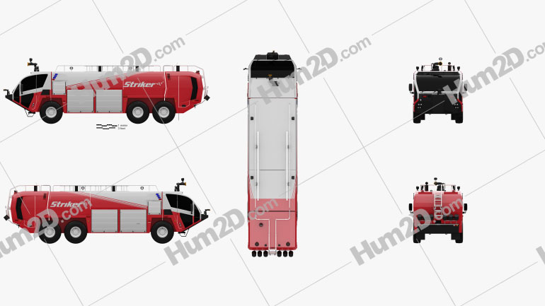 Oshkosh Striker 3000 Caminhão de bombeiros 2010 clipart