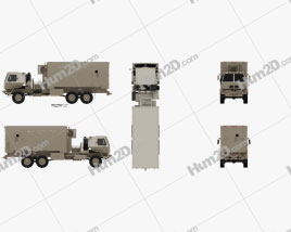 Oshkosh FMTV M1087 A1P2 Expansible Van Truck 2016 clipart