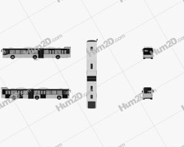 Otokar Kent C Articulated Bus 2015 clipart