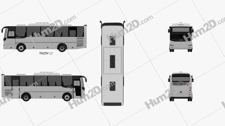 Otokar Vectio U Bus 2017 Blueprint