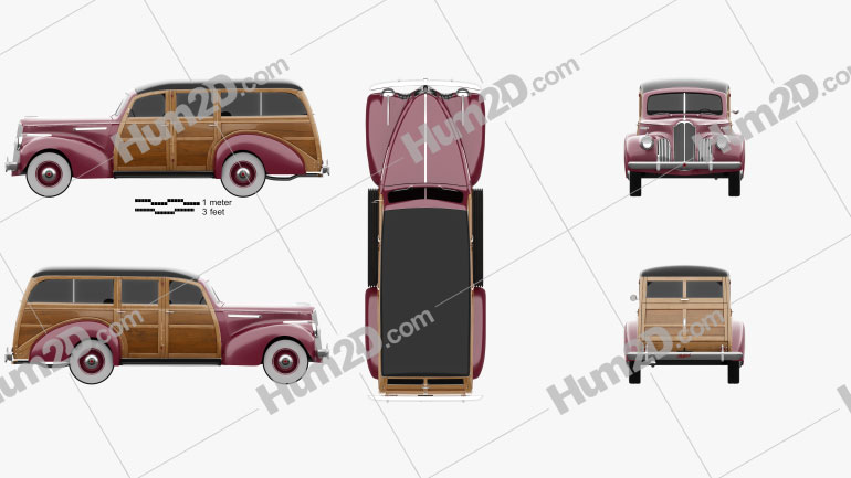 Packard 110 Station Wagon (1900-1483) 1941 PNG Clipart