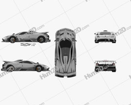 Pagani Imola 2020 car clipart