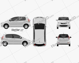 Perodua MyVi 2012 car clipart