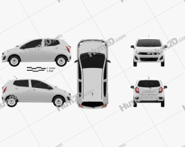 Perodua Axia 2014 car clipart