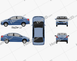 Perodua Bezza 2016 car clipart