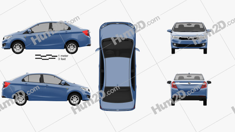 Perodua Bezza 2016 car clipart