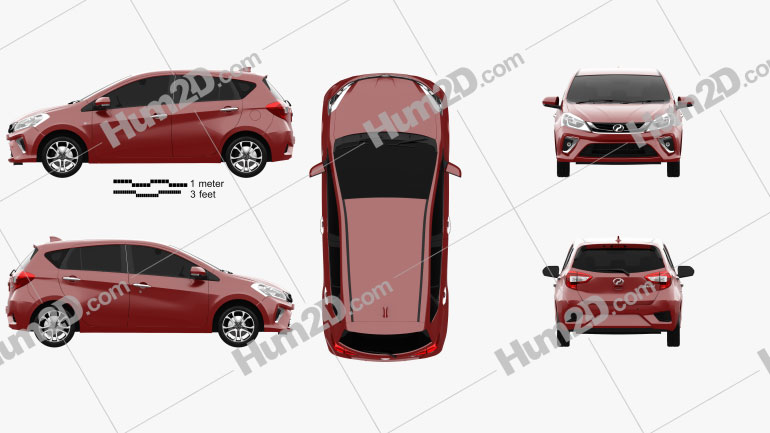 Perodua Myvi 2018 Blueprint