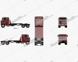 Peterbilt 350 Caminhão trator 1949 clipart