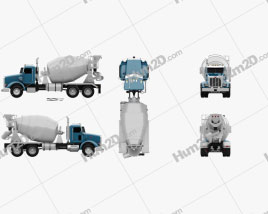 Peterbilt 365 Mixer Truck 2007 clipart