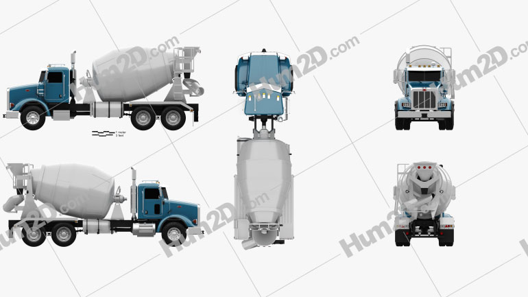 Peterbilt 365 Mixer Truck 2007 clipart