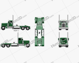 Peterbilt 351 Sattelzug 1954 clipart