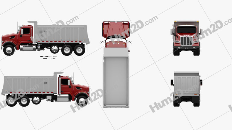 Peterbilt 567 SFFA Caminhão Basculante 4-eixos 2015 clipart