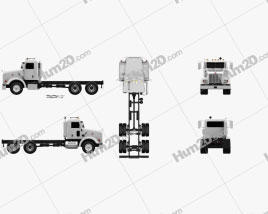 Peterbilt 357 Day Cab Chassis Truck 2006 clipart