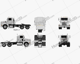 Peterbilt 385 Day Cab Tractor Truck 2007 clipart