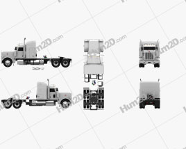 Peterbilt 388 Schlafkabine Sattelzug 2013 clipart