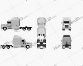 Peterbilt 386 Sleeper Cab Tractor Truck 2010 clipart