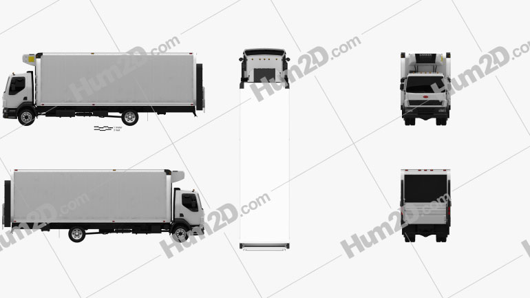 Peterbilt 220 Refrigerator Truck 2010 clipart