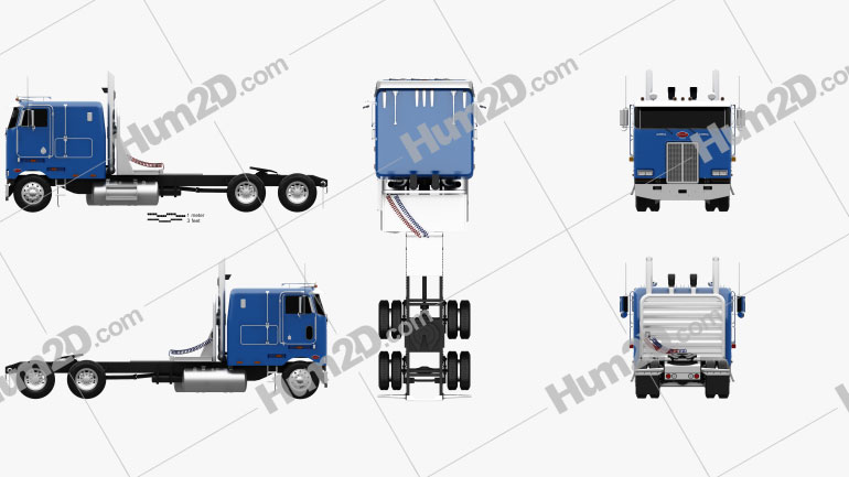 Peterbilt 362 Caminhão trator 2002 clipart