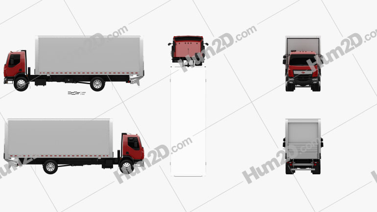 Peterbilt 220 Box Truck 2014 clipart