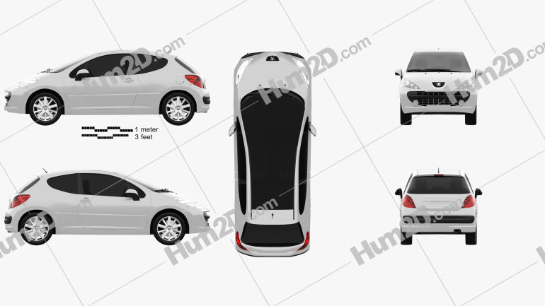 Peugeot 207 2006 Blueprint