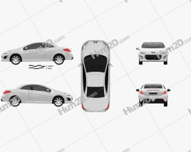 Peugeot 308 CC 2012 car clipart