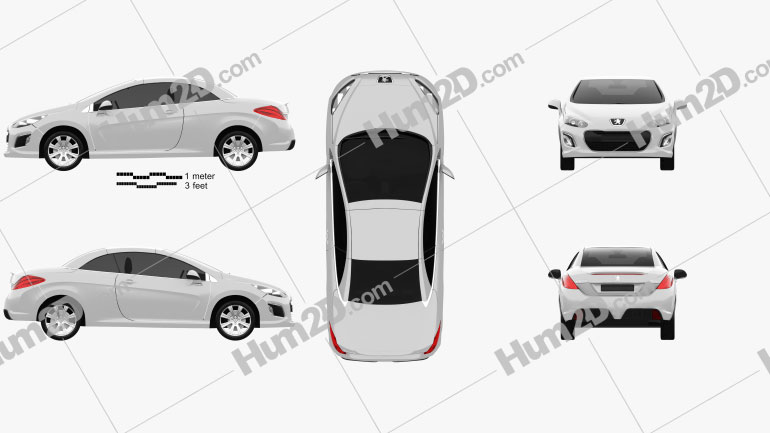 Peugeot 308 CC 2012 car clipart