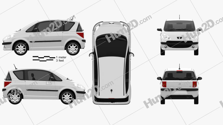 Peugeot 1007 2008 car clipart