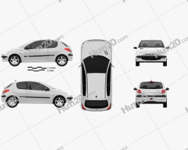 Peugeot 206 Schrägheck 3-türig 2005 car clipart