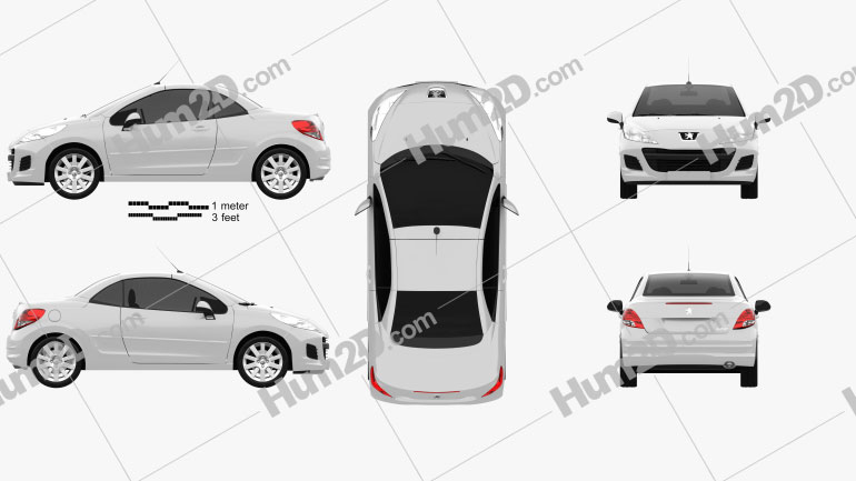 Peugeot 207 CC 2012 car clipart