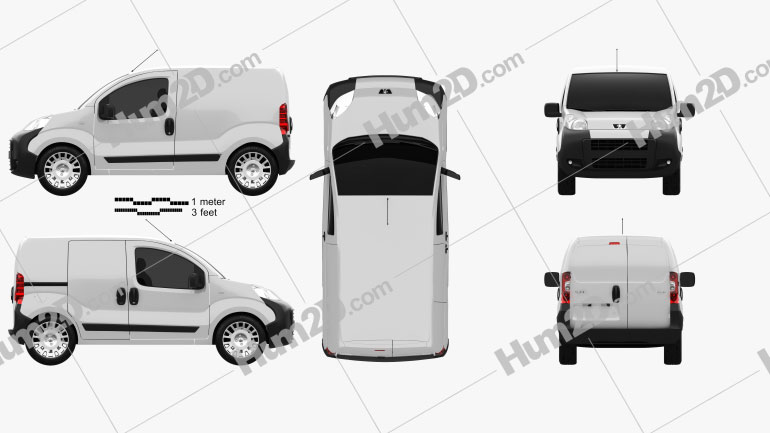 Peugeot Bipper Panel Van 11 Clipart And Blueprint Download Vehicles Clip Art Images In Png Psd