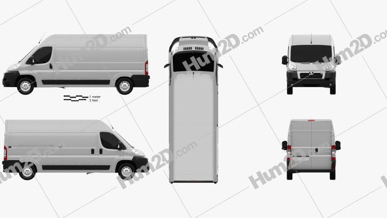 Peugeot Boxer Panel Van 2007 Blueprint
