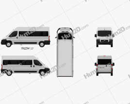 Peugeot Boxer Passenger Van 2007 clipart