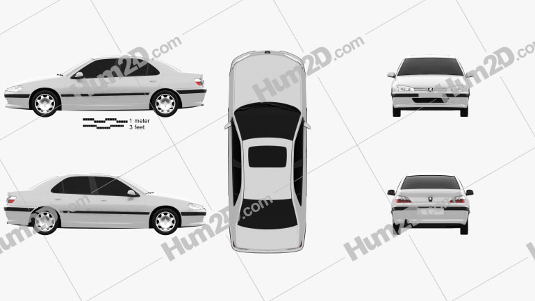 Peugeot 406 габариты