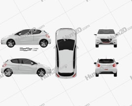 Peugeot 208 GTI 2013 car clipart