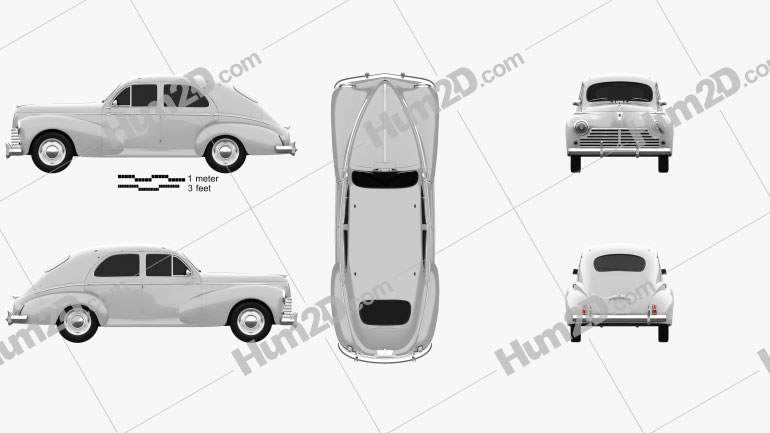 Peugeot 203 1948 car clipart