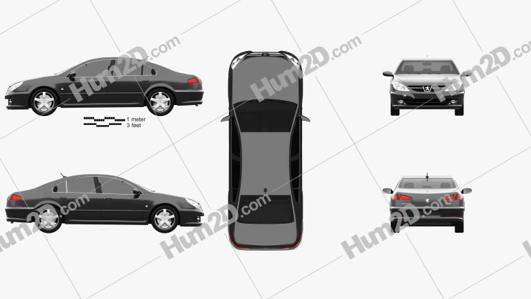 Peugeot 607 2004 car clipart