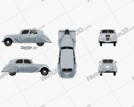 Peugeot 302 1936 car clipart