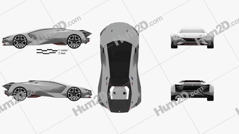 Peugeot Vision Gran Turismo 2015 Clipart And Blueprint Download Vehicles Clip Art Images In Png Psd