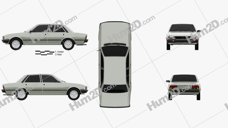 Peugeot 505 1979 car clipart