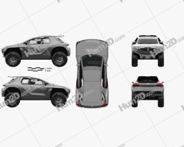 Peugeot 2008 DKR with HQ interior 2014 car clipart