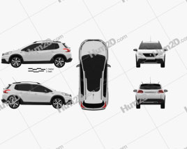 Peugeot 2008 GT Line 2017 car clipart