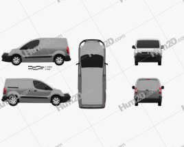 Peugeot Partner Van 2015 clipart