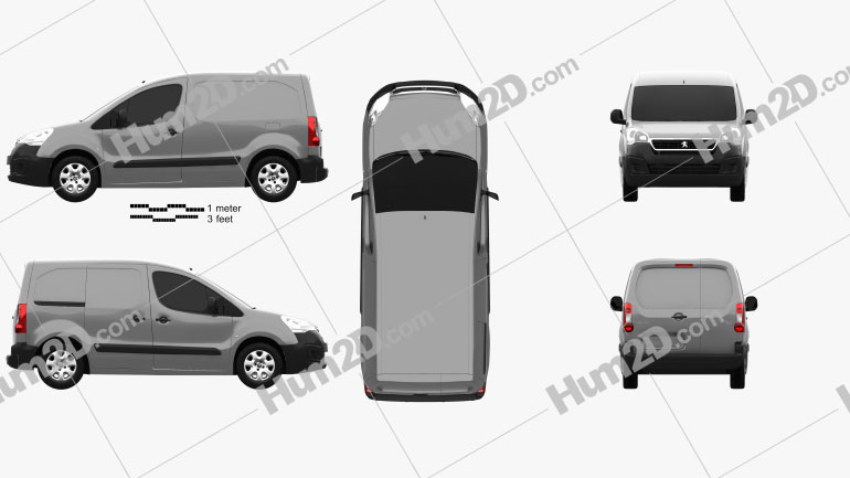Peugeot Partner Van 2015 clipart
