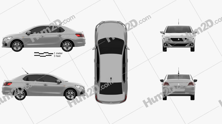 Peugeot 301 2017 car clipart