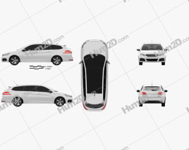 Peugeot 308 SW GT Line 2017 car clipart